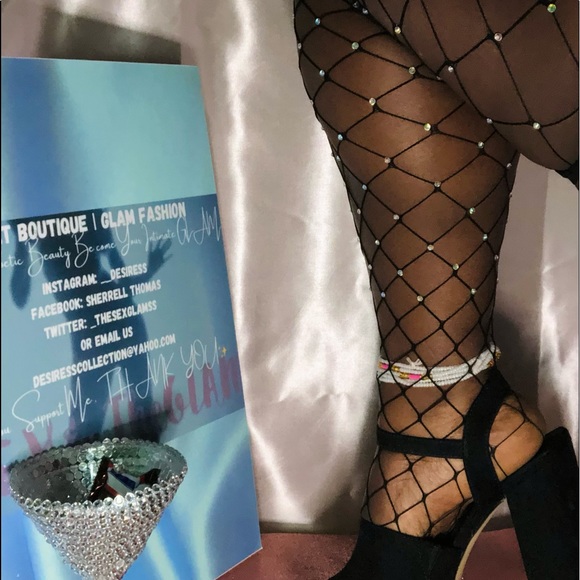 Bossy Girl Rhinestone Thigh Highs - Picture 3 of 9